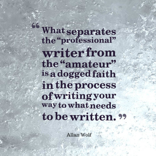 Allan Wolf - professional writer quote