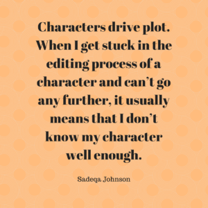 Sadeqa Johnson - quote on editing