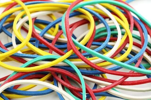 Rubber bands - what is the past tense of bind